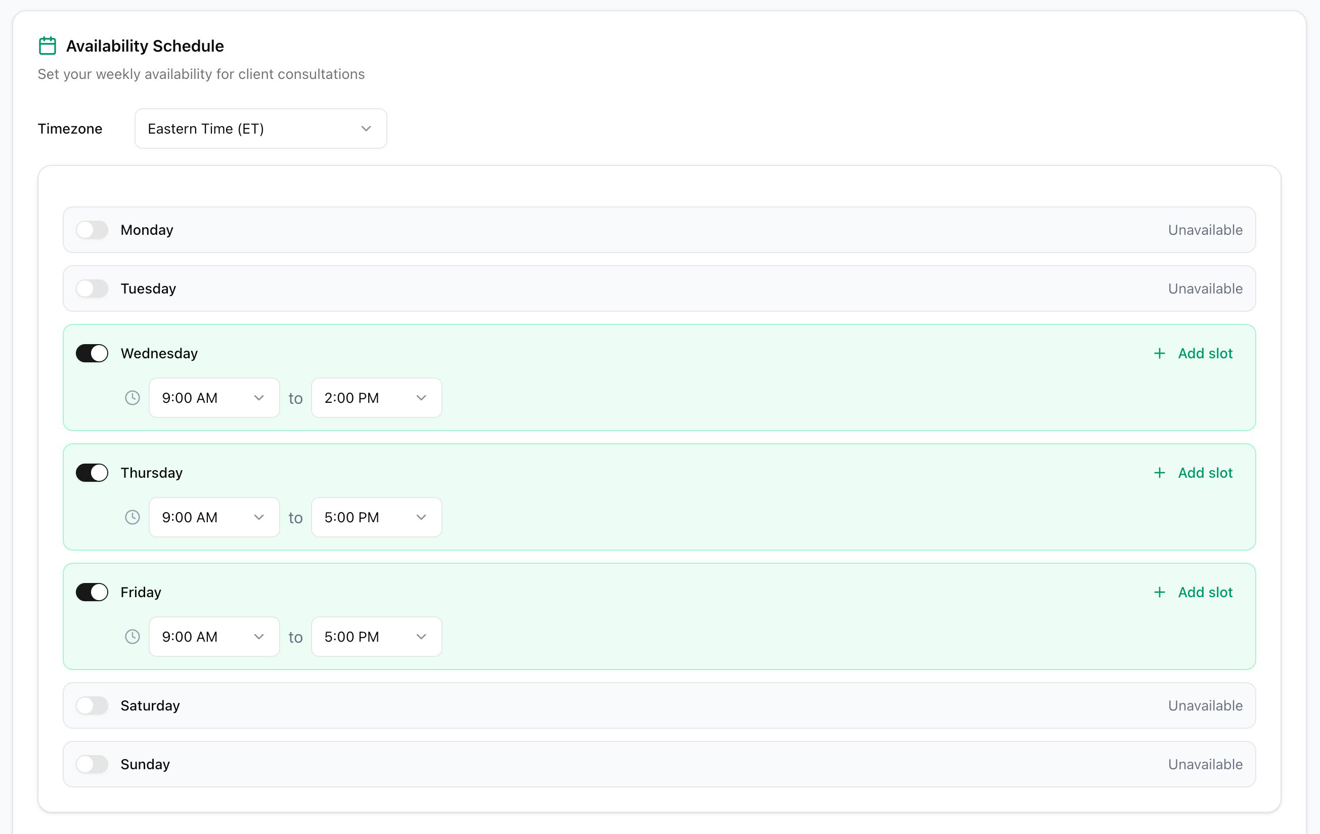 Expert Portal availability schedule